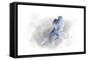 American Footballer 1-Marlene Watson-Framed Stretched Canvas