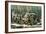 American Forest Scene, Maple Sugaring, 1856-Currier & Ives-Framed Giclee Print