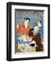American, French, and Chinese Persons, Japanese Wood-Cut Print-Lantern Press-Framed Art Print