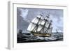 American Frigate Alliance in 1778, Which Carried Lafayette on Two Occasions-null-Framed Giclee Print