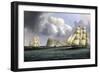 American Frigates Off Gibraltar-James E. Buttersworth-Framed Giclee Print