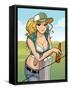 American Gal-Harry Briggs-Framed Stretched Canvas