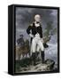 American General John Stark Overlooking a Battlefield-null-Framed Stretched Canvas