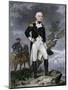 American General John Stark Overlooking a Battlefield-null-Mounted Giclee Print