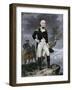 American General John Stark Overlooking a Battlefield-null-Framed Giclee Print