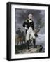 American General John Stark Overlooking a Battlefield-null-Framed Giclee Print