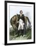 American General Nathanael Greene Beside His Horse-null-Framed Giclee Print