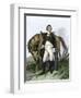 American General Nathanael Greene Beside His Horse-null-Framed Giclee Print