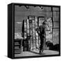 American GI Perusing Book Vendors' Stand during WWII-Robert Capa-Framed Stretched Canvas