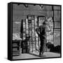 American GI Perusing Book Vendors' Stand during WWII-Robert Capa-Framed Stretched Canvas