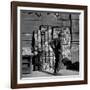 American GI Perusing Book Vendors' Stand during WWII-Robert Capa-Framed Photographic Print