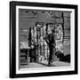 American GI Perusing Book Vendors' Stand during WWII-Robert Capa-Framed Photographic Print