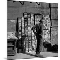 American GI Perusing Book Vendors' Stand during WWII-Robert Capa-Mounted Photographic Print