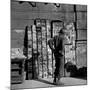 American GI Perusing Book Vendors' Stand during WWII-Robert Capa-Mounted Photographic Print