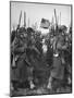 American Glider Troops' Airborne Unit on Parade at Airfield Before Eisenhower's D Day-Frank Scherschel-Mounted Photographic Print