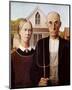 American Gothic, 1930-Grant Wood-Mounted Art Print