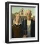 American Gothic, 1930-Grant Wood-Framed Giclee Print