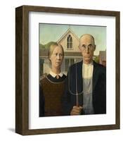 American Gothic, 1930-Grant Wood-Framed Art Print