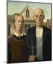 American Gothic, 1930-Grant Wood-Mounted Art Print