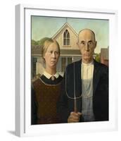 American Gothic, 1930-Grant Wood-Framed Art Print