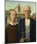 American Gothic, 1930-Grant Wood-Mounted Art Print