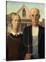 American Gothic, 1930-Grant Wood-Stretched Canvas