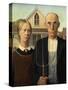 American Gothic, 1930-Grant Wood-Stretched Canvas