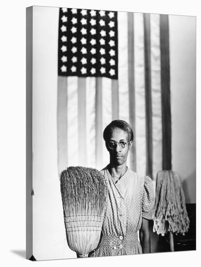 American Gothic, 1942-Gordon Parks-Stretched Canvas