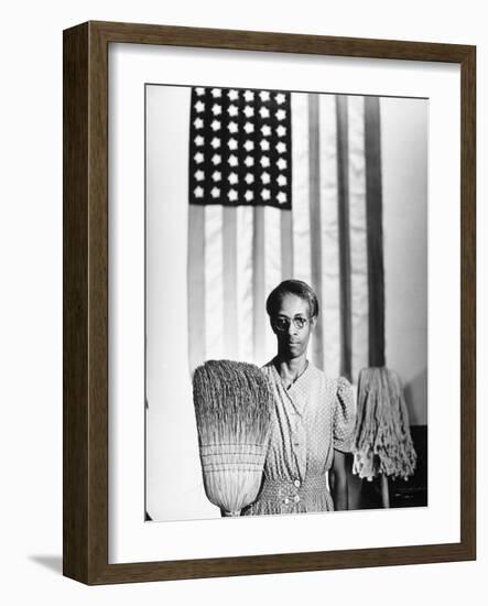 American Gothic, 1942-Gordon Parks-Framed Premium Giclee Print