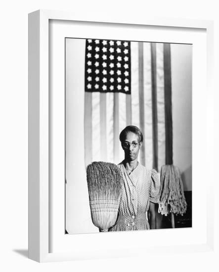 American Gothic, 1942-Gordon Parks-Framed Giclee Print