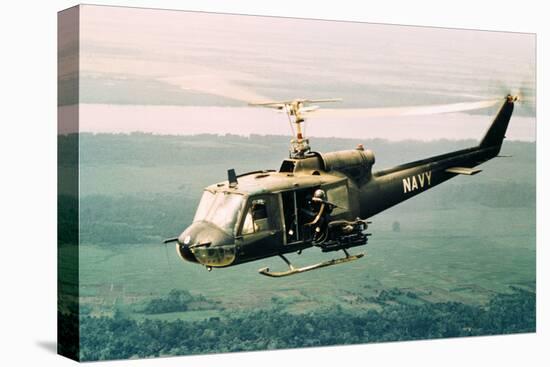 American Gunners Firing from Helicopter in Vietnam-V. McColley-Stretched Canvas