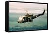 American Gunners Firing from Helicopter in Vietnam-V. McColley-Framed Stretched Canvas