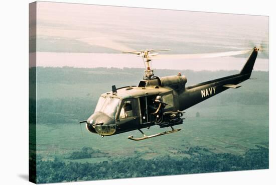 American Gunners Firing from Helicopter in Vietnam-V. McColley-Stretched Canvas