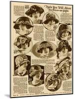 American Hat Fashion 1924-null-Mounted Art Print