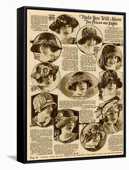 American Hat Fashion 1924-null-Framed Stretched Canvas