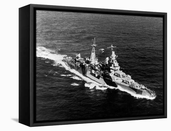 American Heavy Cruiser Uss Indianapolis at Sea-null-Framed Stretched Canvas