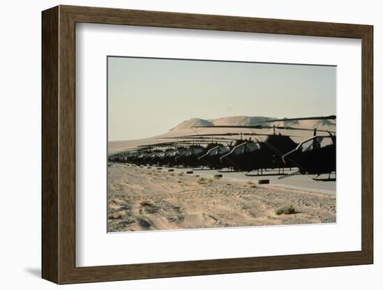 American Helicopters Readied for Saudi Arabia Battle-null-Framed Photographic Print