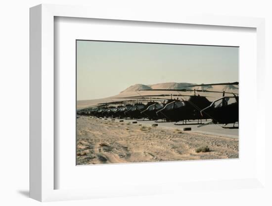 American Helicopters Readied for Saudi Arabia Battle-null-Framed Photographic Print