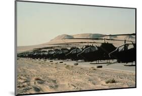 American Helicopters Readied for Saudi Arabia Battle-null-Mounted Photographic Print