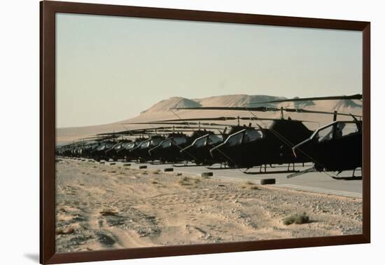 American Helicopters Readied for Saudi Arabia Battle-null-Framed Photographic Print
