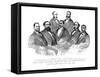 American History Print of the First African American Senator and Representatives-null-Framed Stretched Canvas