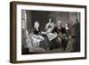 American History Print of the Washington Family Seated at a Table-Stocktrek Images-Framed Art Print