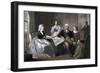 American History Print of the Washington Family Seated at a Table-Stocktrek Images-Framed Art Print