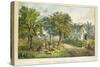 American Homestead; Autumn-Currier & Ives-Stretched Canvas