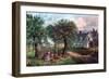 American Homestead in Autumn, 1869-Currier & Ives-Framed Premium Giclee Print