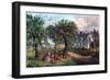 American Homestead in Autumn, 1869-Currier & Ives-Framed Premium Giclee Print