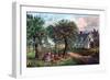 American Homestead in Autumn, 1869-Currier & Ives-Framed Premium Giclee Print