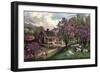 American Homestead in Spring, 1869-Currier & Ives-Framed Giclee Print