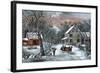 American Homestead in Winter, 1868-Currier & Ives-Framed Giclee Print