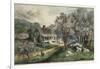 American Homestead Spring-Currier & Ives-Framed Giclee Print